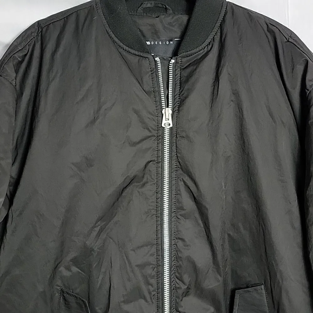 NWOT..ASOS DESIGN.. black bomber jacket..